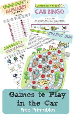 a game to play in the car with text overlay that reads games to play in the car free printables