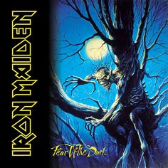 the cover art for iron maiden's new album, fear in the dark with an image of a creepy tree