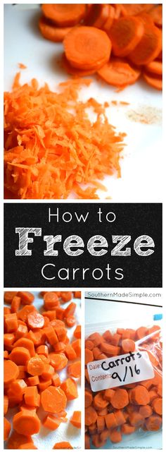 how to freeze carrots with the help of an adult and young child in this easy step - by - step instructions