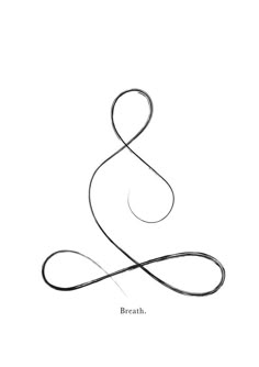 a black and white drawing of the letter b with an artistic twist in it's center