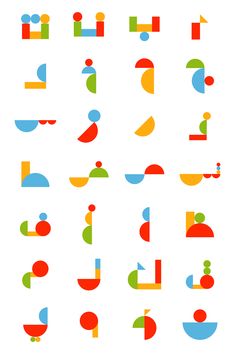 an abstract set of geometric shapes