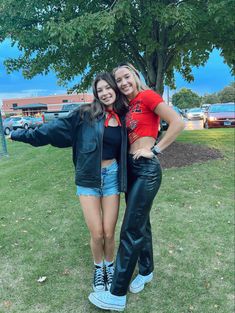 homecoming week, biker vs surfer, theme day, theme ideas, biker costume Biker And Surfer Costumes, Beach Themed Halloween Costumes, Surfer Girl Outfits Spirit Week, Biker Spirit Day Outfit, Surfer Vs Biker Spirit Week Outfits, Bikers Vs Surfers Outfits Spirit Week