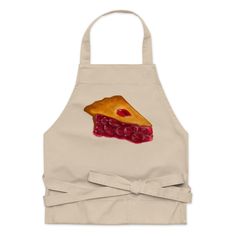 an apron with a piece of pie on it