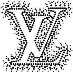 the letter v is made up of small dots