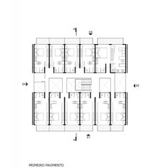 the floor plan for an office building with multiple floors and two levels, all connected to each other