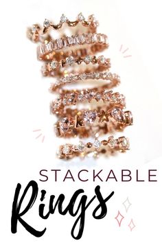 stackable rings with text overlay that says stackable rings