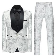 Dylan Brew Collections Mens White Suits and Wedding Tuxedos-Tuxedos-Top Super Deals-2 Pcs Set white-US 35-Free Item Online Mens White Suit, Prom Tuxedo, Ball Ideas, Art Shoes, Blue Suit Men, Boutique Business, Mens Formal Wear, Party Suits, Tuxedo Wedding