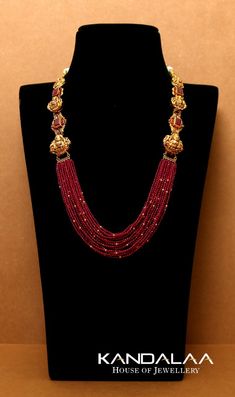 Beads Gold Jewellery Indian, Rubies Jewelry Necklaces Beads, Beaded Wedding Jewelry, Bridal Necklace Designs