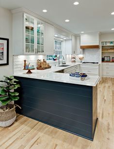 the kitchen is clean and ready for us to use in its new owner's home