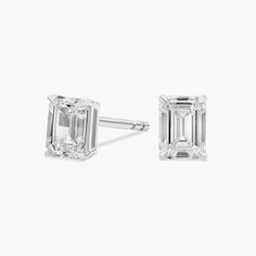 Channel timeless elegance as you add sparkle to your style with these stud earrings featuring  emerald-cut diamonds. The 14k white gold setting completes the look with luxurious lustre. White Gold Set, Emerald Cut Diamond, Diamond Stud Earrings, Blue Nile, Diamond Stud, Emerald Cut Diamonds, Diamond Earrings Studs, Diamond Studs, Emerald Cut