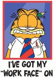 garfield the cat wearing a shirt and tie