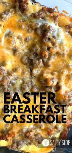 an easy breakfast casserole with sausage and cheese