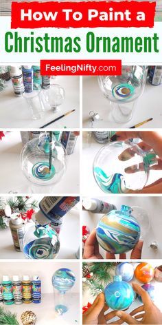 how to paint a christmas ornament