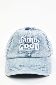 Damn Good Denim Baseball Hat – Idyllwind Fueled by Miranda Lambert Trendy Washed Baseball Cap With Curved Bill, Trendy Washed Snapback Hat, Denim Snapback Baseball Cap For Streetwear, Trendy Denim Snapback Baseball Cap, Adjustable Denim Hat With Curved Visor, Medium Wash Denim Baseball Cap With Curved Brim, Denim Blue Baseball Cap For Streetwear, Casual Denim Hat With Curved Visor, Denim Cap For Streetwear