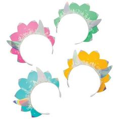 three different types of hair clips with flowers on them