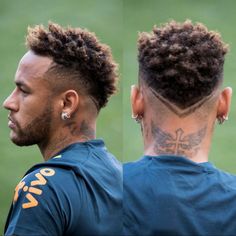 Neymar With Curly Hair, Neymar Jr Curly Hair, Neymar Jr Haircut, Neymar Hairstyle Haircuts, Neymar 2016 Hairstyle, Neymar Jr Hairstyle, V Shaped Haircut, Taper Fade Curly Hair