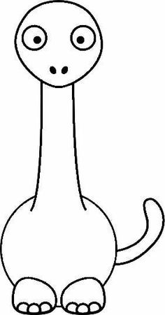 an image of a cartoon animal with big eyes and a long neck, sitting on the ground