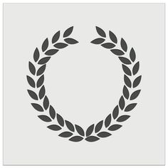 a black and white image of a laurel wreath