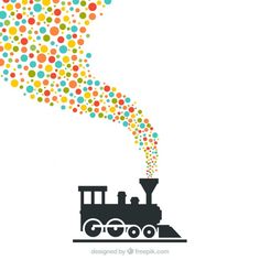 Train Tattoo, Craftsman Colors, Train Drawing, Train Silhouette, Dots Free, Zestaw Ikon, Train Art, Craft Area, Poster Drawing