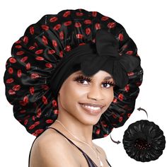 PRICES MAY VARY. 【Double Layer Satin Lined】Double layer silk satin bonnets for you, the sleeping cap can be reversible for both sides, outside and inside are the same smooth. You can also choose same or different colors, good idea for head to protect hair in good style. 【𝐅𝐢𝐱 𝐰𝐢𝐭𝐡 𝐋𝐨𝐧𝐠 𝐁𝐚𝐧𝐝】This superior non-slip satin Bonnet for Sleeping is featured with stretchy soft long band in size of 2.8” wide and 58” length, elastic and skin friendly, adjust tightness, then wrap in different Silk Sleep Cap, Sleeping Cap, Night Hair, Satin Bonnets, Sleeping Women, Women Curly Hair, Silk Bonnet, Make A Bow, Satin Bonnet