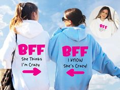 Bestie Trip, Friend Hoodies, Bff Hoodies, Best Friend Sweatshirts, Best Friend Hoodies, Girly Gifts Ideas, Best Friend Matching, Bestie Stuff, Friend Wallpaper