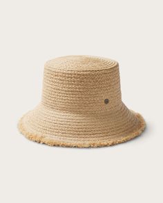 Lenny Bucket in Natural Vacation Bucket Sun Hat, Spring Straw Bucket Hat, Vacation Bucket Hat With Woven Detail, Woven Summer Bucket Hat, Spring Bucket Straw Hat, Casual Straw Bucket Sun Hat, Summer Bucket Hat In Straw, Woven Bucket Hats For Summer, Spring Bucket Hat For Beach