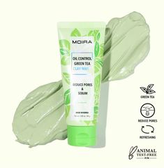 MOIRA Oil Control Green Tea Clay Mask helps draw out impurities, actively clearing pores and minimizing their appearance. Formulated with Green tea Extract, this clay mask will deliver a refreshing sensation as it calms and soothes a stressed-out complexion while purifying the skin. Cruelty-Free Paraben Free Sulfates Free Phthalate Free Gluten Free Made in Korea HOW TO USE: 1. Apply to clean skin and leave on for 10 minutes.2. Rinse off with abundant water. *Use 1 to 3 times a week or as needed. NET WEIGHT:2.71 fl.oz. / 80 ml INGREDIENTS Water, Kaolin, Bentonite, Polysorbate 80, Glycerin, Magnesium Aluminum Silicate, Butylene Glycol, Camellia Sinensis Leaf Extract, Persea Gratissima (Avocado) Fruit Extract, Artemisia Annua Leaf Extract, Artemisia Princeps Leaf Extract, Artemisia Vulgaris E Artemisia Vulgaris, Artemisia Annua, Avocado Fruit, Camellia Sinensis, Reduce Pores, Butylene Glycol, Peppermint Leaves, Polysorbate 80, Lavandula Angustifolia