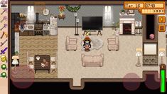 an image of a living room in the nintendo game