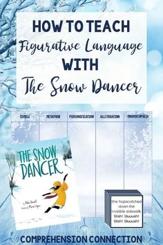 Some authors have great skill in using figurative language within their writing, and Addie Boswell is one of them! The Snow Dancer includes examples of similes, metaphors, alliteration, onomatopoeia, and more. In this post, I will be sharing a mentor text lesson you can use for figurative language and descriptive writing using this great book. Books For Figurative Language, Teaching Figurative Language, Example Of Simile, Similes And Metaphors, Winter Books, Ela Teacher, Year 5, Descriptive Writing