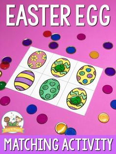 an easter egg matching activity for kids