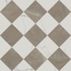 a white and brown checkerboard tile pattern