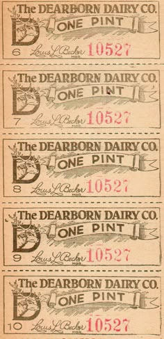 four coupons for the dearborn dairy co