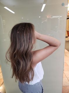 Flat Brunette Hair, Brunette With Light Brown Balayage, Light Brunette Babylights, Level 3 Brown Hair Balayage, Sun Kissed Burnett, Virgin Brunette Hair, Barely There Highlights Brown Hair, Summer Hair Inspo Brunette, Brunette Hair Tones