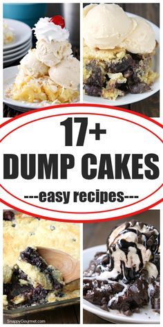 17 dump cakes that are easy to make and delicious for desserts or as an appetizer