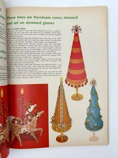 Christmas Crafts, the How to Christmas Book Magazine, Vintage Holiday Craft Ideas, 1964 - Etsy Vintage Christmas Magazine, Holiday Craft Ideas, Vintage Christmas Crafts, Ornament Diy, Christmas Paper Crafts, Holiday Craft, Christmas Book, Red Tree, Christmas Books