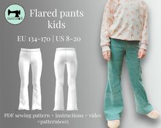 an image of a child wearing flared pants for the us $ 8 - 20