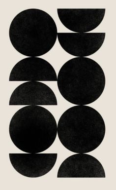 black circles are arranged on a white background