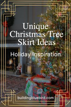 Christmas tree Christmas Garland Staircase Diy, Christmas Tree Skirt Ideas, Tree Skirt Ideas, Diy Christmas Tree Skirt, Easy Diy Home Projects, Burlap Tree Skirt, Faux Fur Tree Skirt, Skirt Ideas