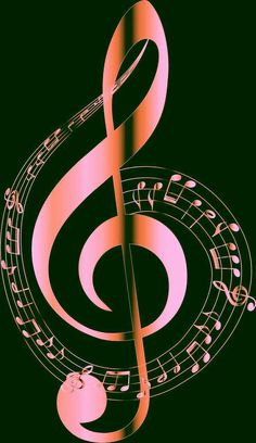 an illustration of a treble clefs with music notes