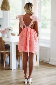 We love this pink girly tulle dress with flower petal detailing. It's perfect for sorority rush! Fit: True to size with stretch in the waist making it an easy fit. Model is 5'6 wearing size small. #minidress #pinkdress #summerfashion #fashionstatement #femininestyle #summerstyle #casualoutfit #wardrobeessentials #fashionforward #dressup #trendylook #stylish Day Mini Dress, Sorority Rush Outfits, Rush Outfits, Sorority Rush, Flower Petal, Pink Mini Dresses, Preppy Outfits, Tulle Dress, Feminine Style