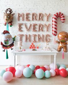 christmas-balloons Christmas Balloons, Party Mix, Santa Reindeer, Holiday Theme, Helium Balloons, Christmas 2023, Holiday Themes, Modern Christmas, Balloon Garland