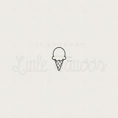 Ice Cream Temporary Tattoo (Set of 3) Ice Cream Tattoo Design, Mirco Tattoos, Fun Tattoos For Women, Ice Cream Cone Tattoo