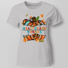 Thankful Grateful Blessed Healthcare Worker Thanksgiving Shirts - Pumpkin Thanksgiving T-Shirt. Perfect gift idea for Birthday, Party, Vacation or Any Occasion, Holidays, Halloween, Christmas…Designed, printed, and shipped from the United States.This product is hand made and made on-demand.A soft tee made to go with everything in your closetProduct Details: This 6.0 oz ultra cotton t-shirt is a staple that would go with almost any outfit. Quarter-turned with taped neck and shoulders and a seven-eighths inch collar, this t-shirt is the definition of durability. Features: double-needle stitched neckline, bottom hem and sleeves, tear away label. Thankful Grateful Blessed, Pumpkin Thanksgiving, Grateful Thankful Blessed, Thanksgiving Shirts, Registered Nurse, Holidays Halloween, Christmas Design, Colorful Hoodies, Halloween Christmas