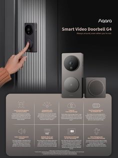 the smart video door bell is shown in this ad for an appliance company