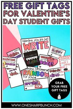 valentine's day student gifts with the text free gift tags for valentine's day students