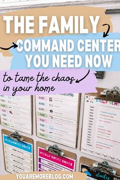 the family command center you need now to tame the chaos in your home with this free printable