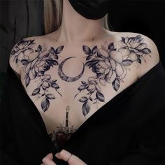 Tattoo Zeichnungen, Collar Bone Tattoo, Dream Tattoos, Elegant Tattoos, Permanent Tattoo, Dope Tattoos, Chest Tattoo