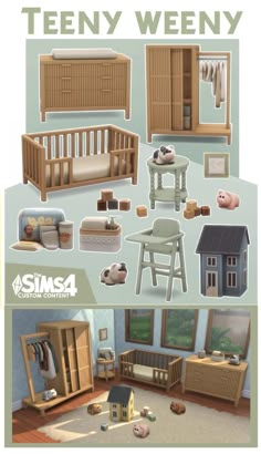 an image of a baby's room with toys and furniture