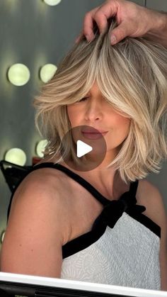 Blonde Bob Haircut With Bangs, Short Blonde Hair With Shadow Roots, Hair Design For Women, Bob Haircut 2024 Trends, Blonde Shaggy Bob, Long Bob Mit Pony, Layered Shoulder Length Bob, Hair 2024 Trends Women, Long Bob Blond