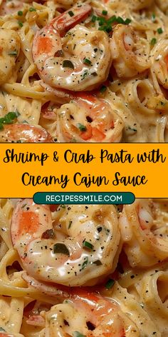 shrimp and crab pasta with creamy cauliflower sauce is an easy, delicious dinner